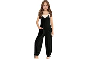 Overalls for Teen Girls Jumpsuit Spaghetti Strap Sleeveless Romper Harem Long Pants for Teen Girl Outfits