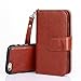 TabPow iPhone 6S Case, iPhone 6 Case, [Wallet Case] 9 Card Holder [Detachable Wallet Folio] PU Leather Flip Case Cover for iPhone 6 / iPhone 6S (4.7 inch) (Brown)