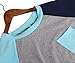 Naier Casual Womens Tops Leggings Rglan Long Sleeve Sweatshirt Color Block T-Shirts Light Blue M