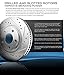 Callahan BRAKE PARTS Brake Kit for 11-16 Hyundai Elantra, 12-16 Veloster, 14-16 Kia Forte Forte5 Drilled & Slotted Brake Rotors and Ceramic Brakes Pads Front and Rear Replacement