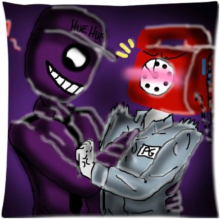 F-NaF Man X Purple Guy Phone Custom Zippered Pillow Cases 18"x 18"(Twin sides)