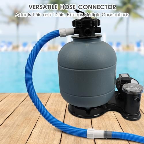 TidyMister Pool Hose Adapter Connector Coupling,1-1/4 to 1-1/2in,PP,1-Pack photo 11
