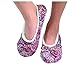 Snoozies Womens Quilted Ballerina Comfort Split Slipper Socks