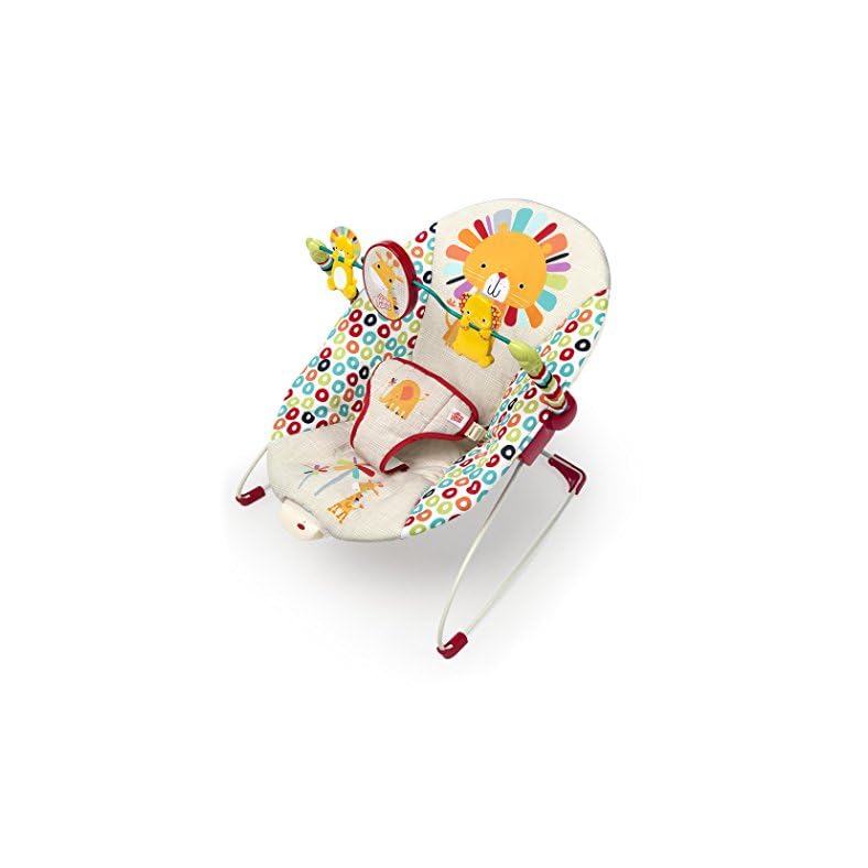 Bright Starts Playful Pinwheels Portable Baby Bouncer with Vibrating Infant Seat and-Toy Bar, 19.8×13.1×3.4 Inch, Age 0…
