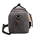 Ulgoo Travel Duffel Bag Canvas Bag Leather Weekend Bag Overnight (Grey)