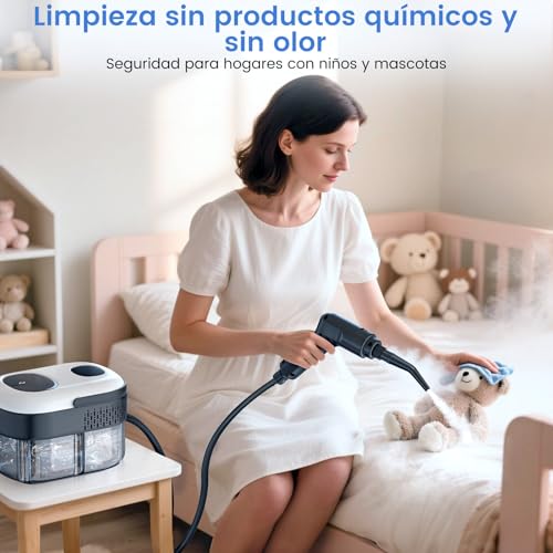 Portable Steam Cleaner 2500W, Handheld Steam Cleaner with 1.4L Reservoir, 18 Accessories, 3 Steam Modes, Steam Machine Cleaning for Home, Kitchen, Bathroom, Car and Sofa (White)