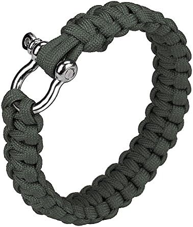 Fodimex - Pocket Tools Parachute Cord Wristband Paracord Survival Bracelet With Zinc Alloy Bow Shackle Rope Survival Bracelet Rope