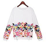 towallmark Women's Ethnic Print Blouse Hoodie Sweat Sweatshirt