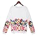 towallmark Women's Ethnic Print Blouse Hoodie Sweat Sweatshirt