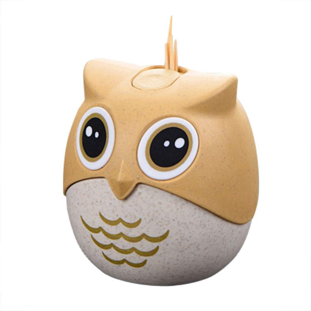 SayHia Cute Owl Toothpick Dispenser/Toothpick Holder; Funny, Automatic, Decorative Toothpicks Container Case for Restaurant, Home Kitchen and Parties
