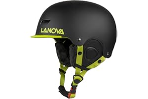 LANOVAGEAR Ski Helmet Snowboard Helmet for Kids Adult Adjustable Snow Helmet Youth Men Women with Mini Visor