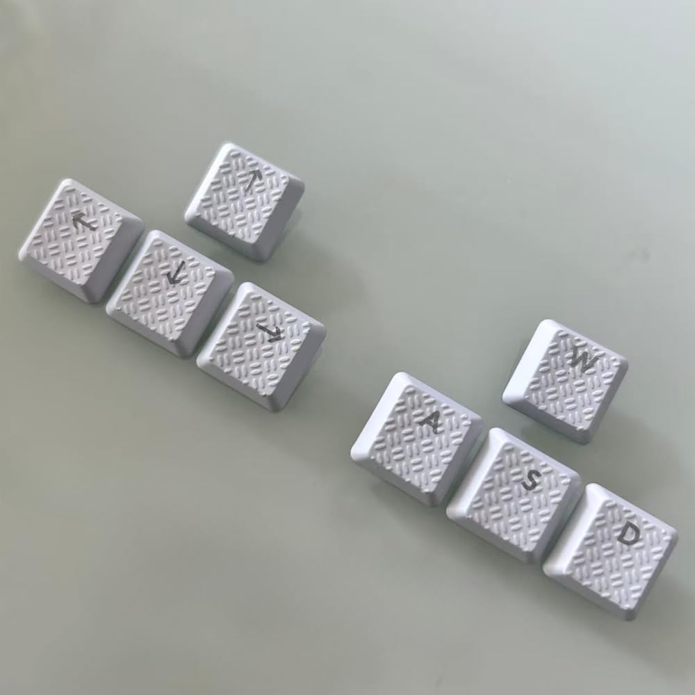 For Logitech g913G913G915G815TKL Mechanical Keyboard Replacement Keycaps (A,S,D,W+Arrow White Textured)