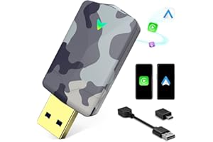 CODONOVA Mini Carplay and Android Auto Wireless Adapter with Fast Stable WiFi Bluetooth Connection, Wired to Wireless, Compatible with iOS10+/Android 11+ & Cars from 2016 Green