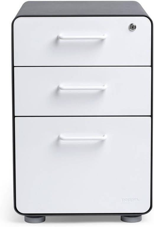 Office Products Vertical File Cabinets Available In 10 Colors Poppin White Legal Letter Aqua Stow 3 Drawer File Cabinet