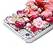 iPhone SE Case, iPhone 5S Case, iPhone 5 Case, Mavis's Diary 3D Handmade Bling Crystal Butterfly and Colorful Flowers Rhinestone Diamond with Hard Case Cover Pink Flower Rhinestone Butterfly