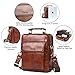 Sunmig Men's Genuine Leather Shoulder Bag Messenger Briefcase CrossBody Handbag (Brown)