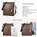 Vbiger Men's Shoulder Bag Cross Body Messenger Bag Pu Leather Business Briefcase (Brown)