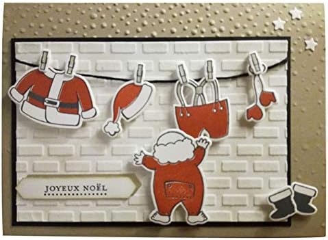 4.8x3.3inch Santa Claus Clear Stamp and Dies Set Die Cuts Metal Cutting Die for Scrapbooking Card Making