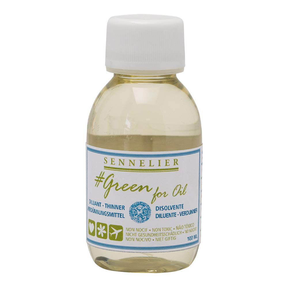 Sennelier Green for Oil Solvent-Free Thinner, 100ml (10-135201-100)