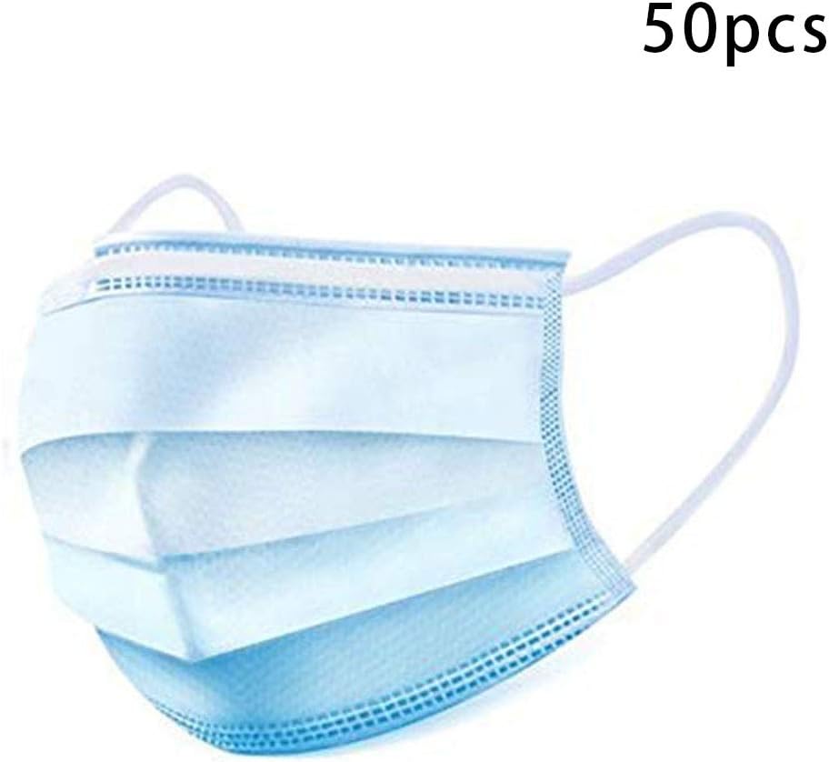 50 Pcs Charcoal Disposable Face Mask Carbon Filter Earloop Mouth Cover Anti Dust Face Mouth Masks Respirator Medical