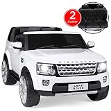 Best Choice Products Kids 12V 2-Seater Licensed Land Rover Ride On w/ RC, Lights/Sounds, MP3, White