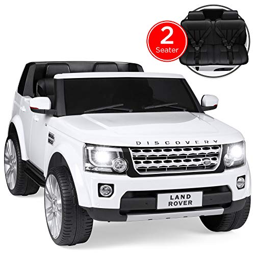 Best Choice Products Kids 12V 2-Seater Licensed Land Rover Ride On w/ RC, Lights/Sounds, MP3, White