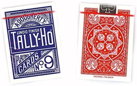 TALLY-HO Circle (12 Decks Pack) by US Playing cards Company - 6 Blue / 6 Red by Tally-Ho