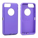 Replacement TPE Silicone Skin for Otterbox Defender Series Case Cover For Apple iPhone 6/iPhone 6s 4.7 inch (Purple Skin)