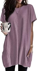 Poetsky Women's Short Sleeve Soft Chunky Cozy