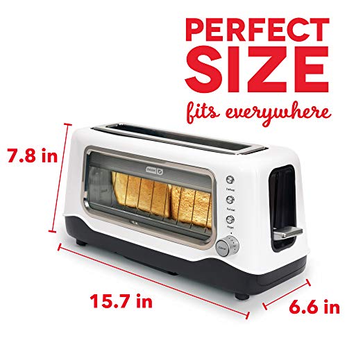 DASH Clear View Toaster Extra Wide Slot Toaster with See Through