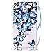 Firefish Galaxy S6 Case, [Kickstand Feature] Durable Leather Flip Folio Wallet Case with Card Slot and Anti-Scratch Protective Cover for Samsung Galaxy S6-Butterflies