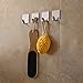 KES Self Adhesive Hooks Key Rack SUS 304 Stainless Steel Garage Storage Organizer Stick On Sticky Bathroom Kitchen Towel Hanger Wall Mount Contemporary Style 4 Pack, Brushed Finish, A7062-P4