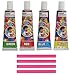 Ram-Pro Blow up Bubble Balloons - 4 Straws & 4 Tubes of Gooey Plastic Colors (4 Pack)