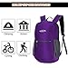 G4Free 20L Lightweight Packable Backpack Water Resistant Hiking Daypack Foldable Camping Outdoor Backpack Handy Bag (Purple)