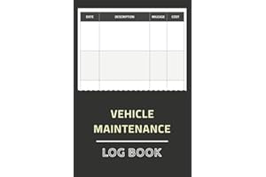 Vehicle Maintenance Log Book: Car Service Record Book, Oil Change & Repair Journal, Auto Expense Diary