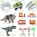 TOMETC Dinosaur Toys 192Pcs Race Car Create A Road Flexible Dinosaur Track and 2 Cars 3 Dinosaurs Dinosaur World Playset Perfect Birthday Toys for 3 4 5 6 Year Old Boys and Girls Kids