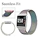 Maledan Metal Bands Compatible with Fitbit Ionic, Stainless Steel Milanese Loop Replacement Accessories Bracelet Strap with Magnet Closure for Fitbit Ionic Smart Watch, Colorful, Small