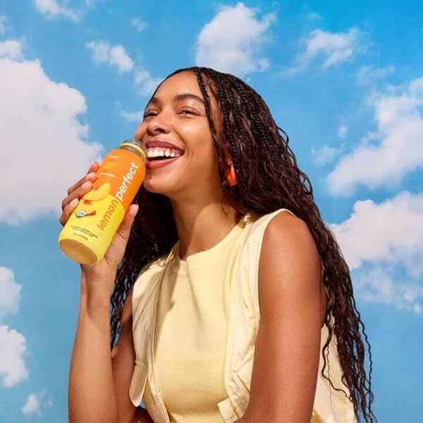 LEMON PERFECT PEACH, HYDRATING FLAVORED LEMON WATER, ZERO SUGAR, DELICIOUS AND REFRESHING, ORGANIC, 15.2 FL OZ BOTTLES (12-PACK)