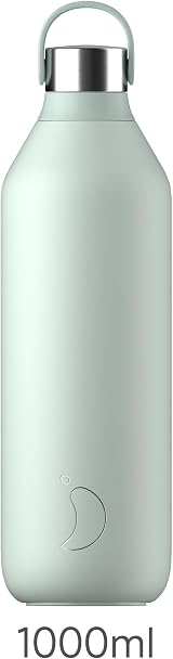 Chillys Series 2 Bottle 1000ml Stainless Steel Lichen Green Thermal view 2