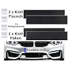 2 x topkwaliteit klittenband kentekenplaathouder nummerplaathouder voor EU-kentekenplaat, frameloos, onzichtbaar, 520…