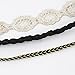 Lux Accessories Lace Woven Black Stretch Headband Set Head Band (3pc)