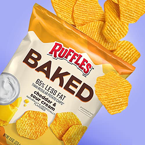 Ruffles Oven Baked Cheddar & Sour Cream Flavored Potato Crisps, 1.125