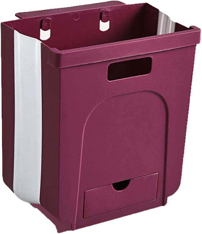 Basurero plegable cocina Puerta contenedor basura colgante