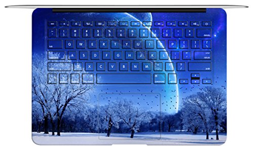 UESWILL Full Body Sticker for 13" MacBook Air, [Anti-scratch] Vinyl Art Skin Decal Sticker- Set w/ Keyboard,Palmrest,Touchpad,Upper & Bottom Skin+Microfibre Cleaning Cloth,(Moonlight) - Thumbnail 3