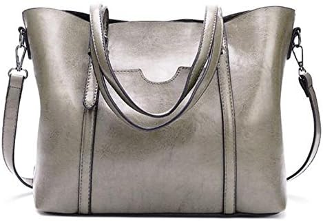 Women Greased Leather Tote Bag Shoulder Bags Top Handle Bag Satchel Bag