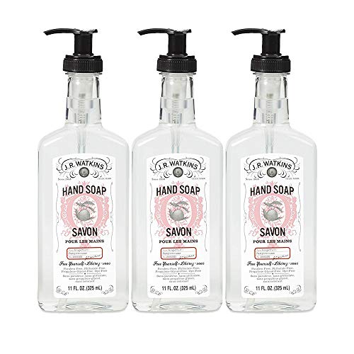 J.R. Watkins Liquid Hand Soap, Grapefruit, 11 Fl Oz (Pack of 3