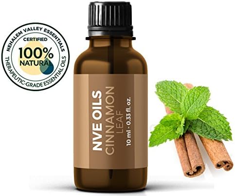 Pure Cinnamon Essential Oil By NVE Oils-Guaranteed 100% Pure & Natural For Diffuser, Aromatherapy, Headache, Pain, Meditation, Stress, Anxiety, Sleep-Perfect For Cosmetics, Perfume, Soaps, Candles