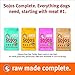 SOJOS Complete Natural Grain Free Dry Raw Freeze Dried Dog Food Mix, Beef, 2-Pound Bag