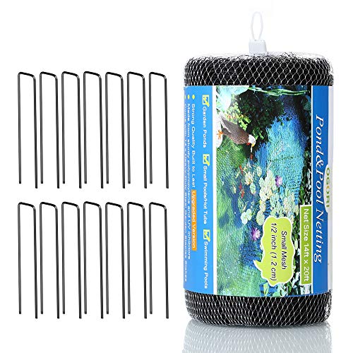 OGORI 14 x 20 ft Pond Netting Bird Netting with 14 Heavy-Duty Steel Garden Staples Stakes,Reusable and Doesn't Tangle - Protective Netting Against Birds,Deer and Other Animals - Thumbnail 6