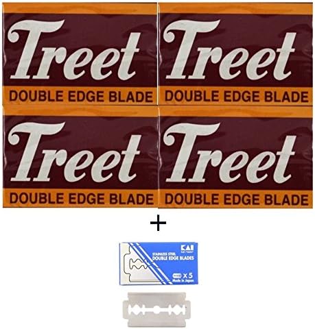 40 Treet Carbon Steel Blades + 1 Free KAI Stainless Steel BIade